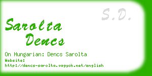 sarolta dencs business card